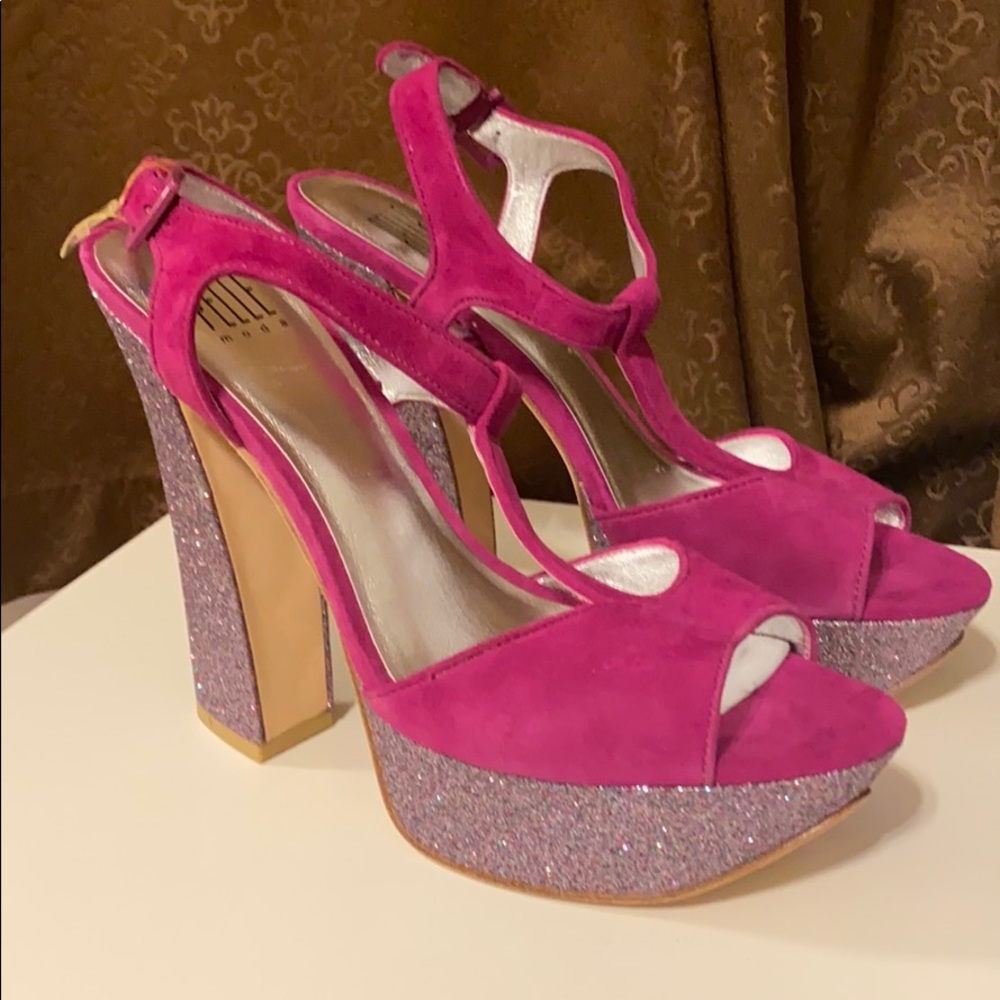 Pelle moda yvaine open toe heel platform 8m